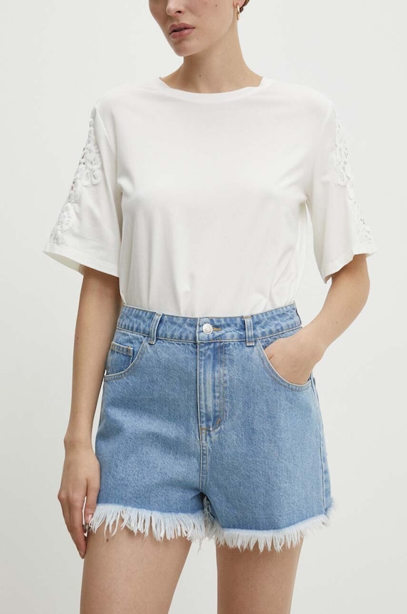 Jeans kratke hlače Answear.LAB Drugo modra 3501.fjs