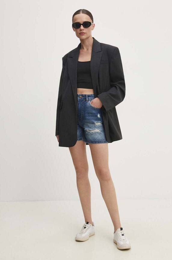 Jeans kratke hlače Answear.LAB 23339.TJS mornarsko modra WW24