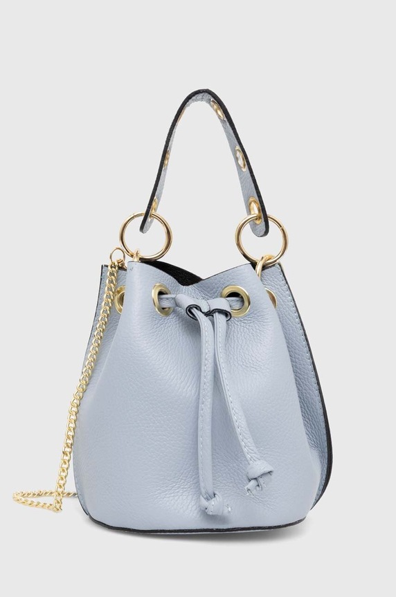 Answear Lab poseta de piele albastru 926.HKK