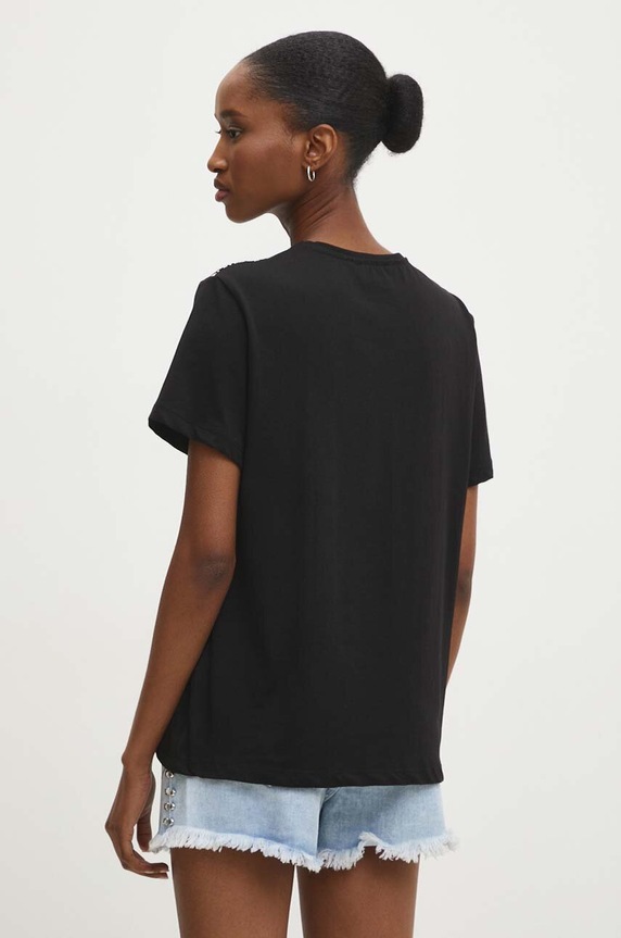 Odzież Answear Lab t-shirt bawełniany sng.tsd02m.tjs czarny