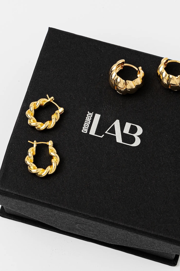 Σκουλαρίκια Answear.LAB 2-pack 1135.CMS χρυσαφί WW25