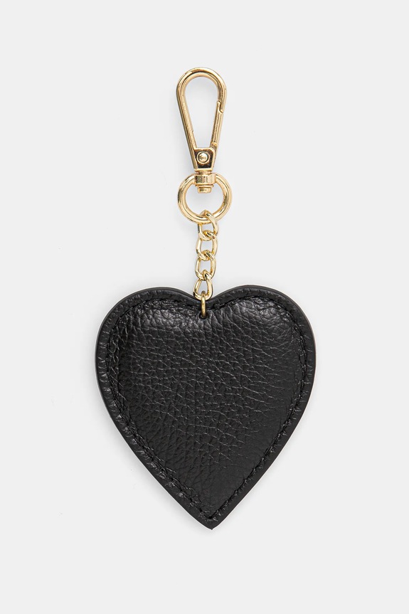 Answear Lab breloc de piele negru heart.fos