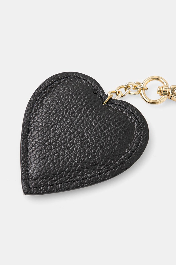 Answear Lab breloc de piele heart.fos negru WW25