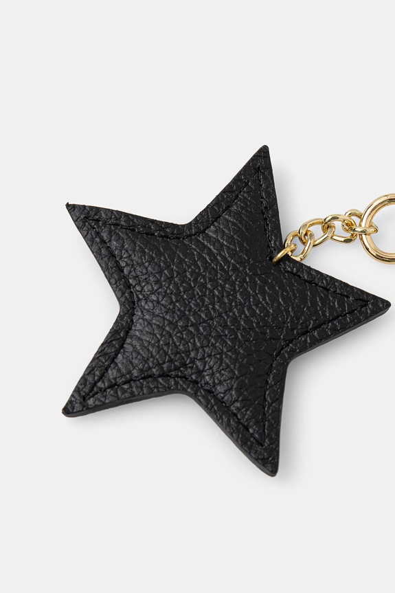 Answear Lab breloc de piele star.fos negru WW25