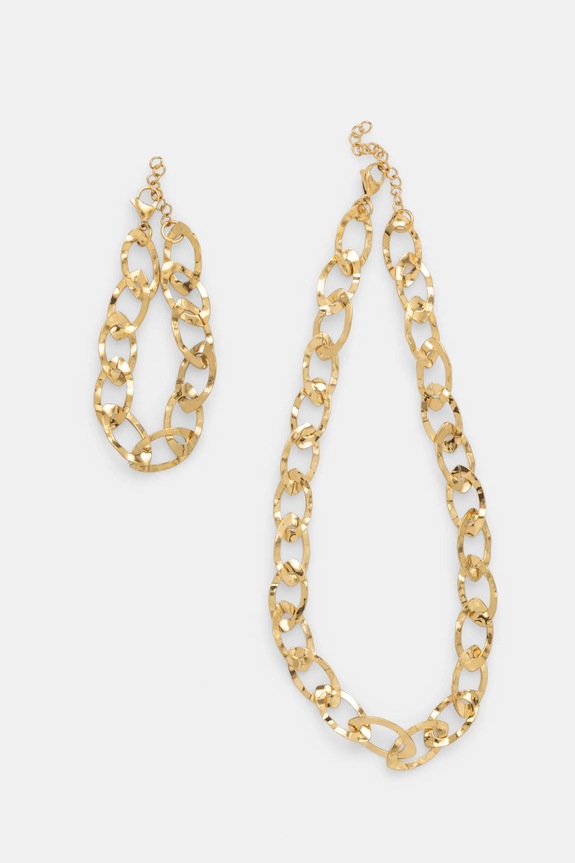 Κολιέ και βραχιόλι Answear.LAB χρυσαφί 51138.51137.fos