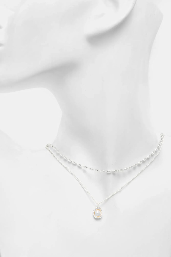 Κολιέ Answear.LAB 2-pack ασημί 1357.cjk