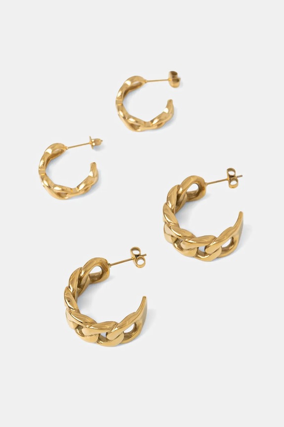 Σκουλαρίκια Answear.LAB 2-pack Συσκευασία Δώρου χρυσαφί 1360.cjk