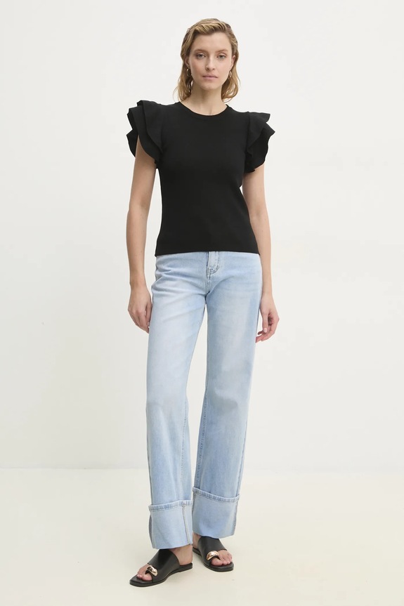 Μπλουζάκι Answear.LAB 2169.hos μαύρο WW25