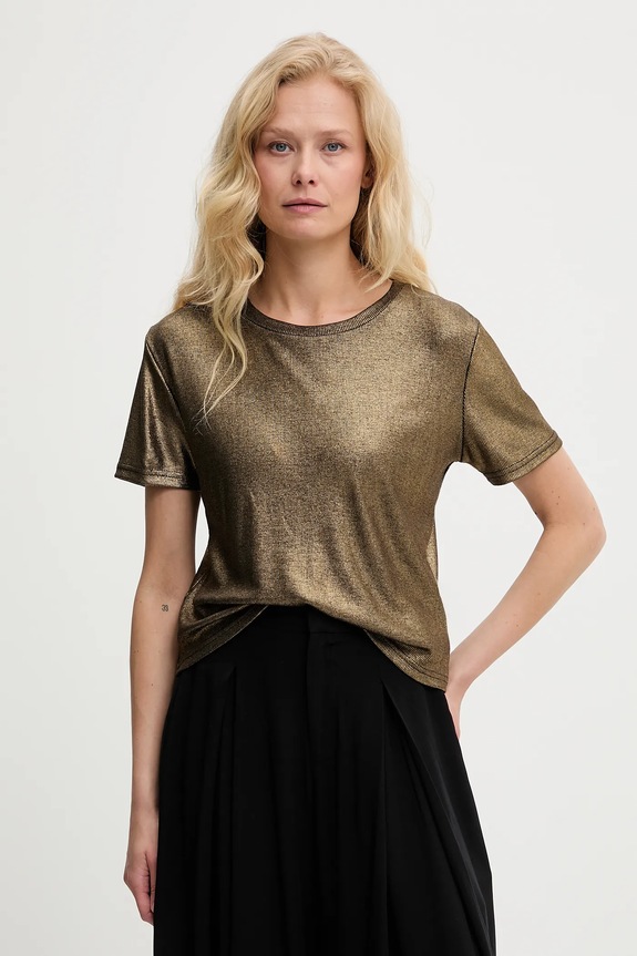 Μπλουζάκι Answear.LAB με ελαστάν μαύρο 8375.hos