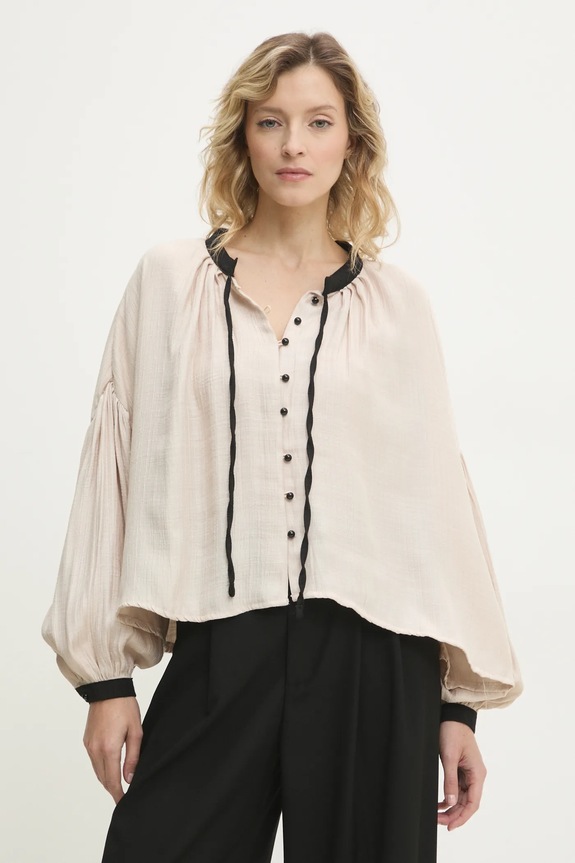 Πουκάμισο Answear.LAB μακρύ μπεζ 252001.TWK