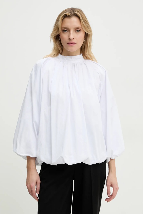 Μπλουζάκι Answear.LAB με ελαστάν λευκό 59624.FWK