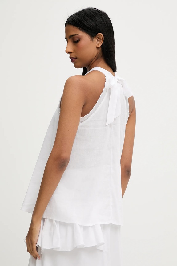 Ρούχα Μπλούζα με λινό Answear.LAB lx25403.6.fos λευκό