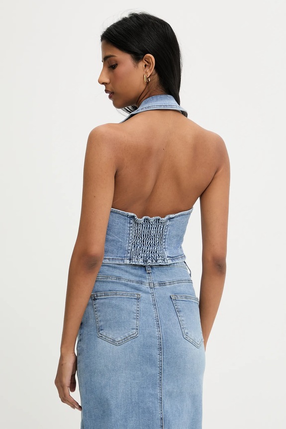 Îmbrăcăminte Answear Lab bluza subtire de blugi h693.1.fos albastru
