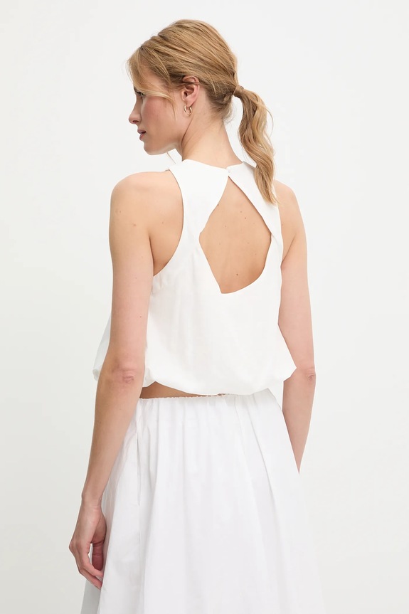 Ρούχα Βαμβακερή μπλούζα Answear.LAB 1618.HWK λευκό