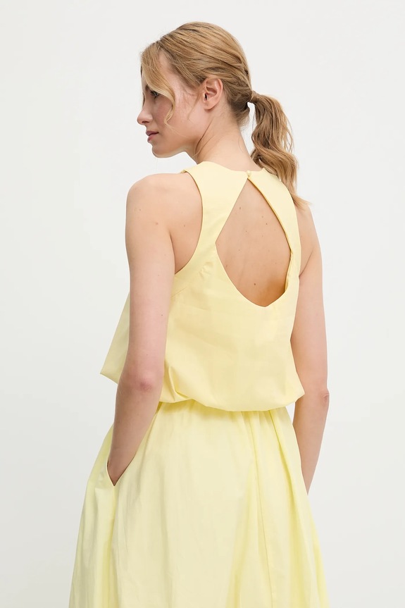 Ρούχα Βαμβακερή μπλούζα Answear.LAB 1618.HWK κίτρινο