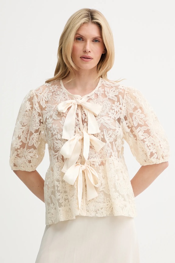 Рубашка Answear.LAB casual бежевый CK08383.fh