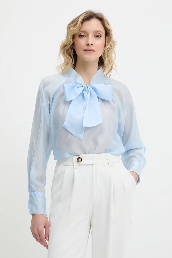 Answear Lab bluza legat albastru 3800.iak