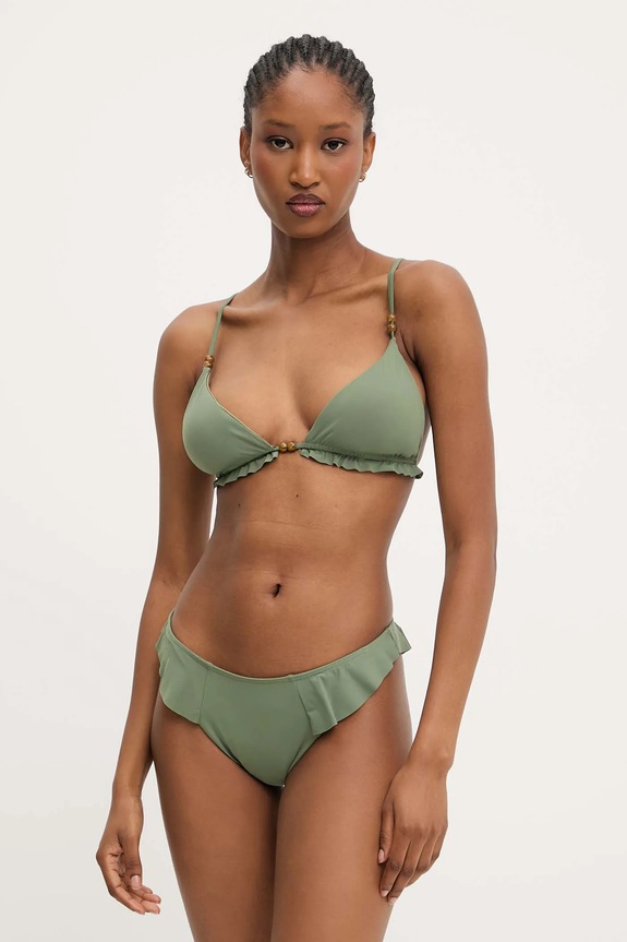 Dvojdielne plavky Answear.LAB bez kostíc zelená 510155.513855.hos