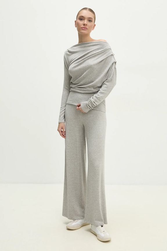 Answear.LAB sweter i spodnie z elastanem szary 92727.92729.ios