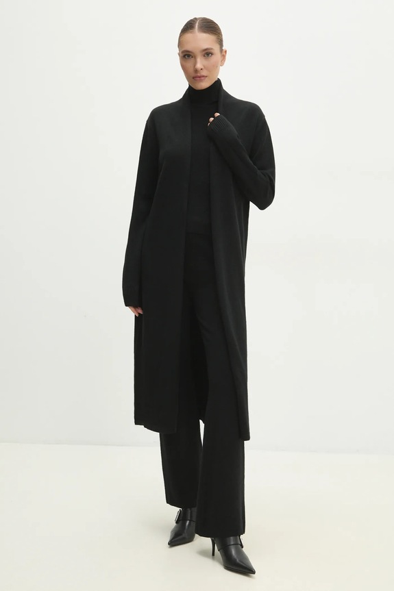 Answear.LAB komplet dzianina czarny W0909AB.HKK