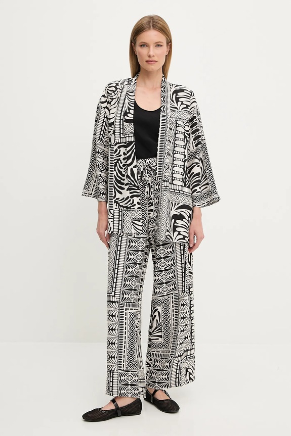 Jakna in hlače Answear.LAB Tkanina črna QED3556.ums