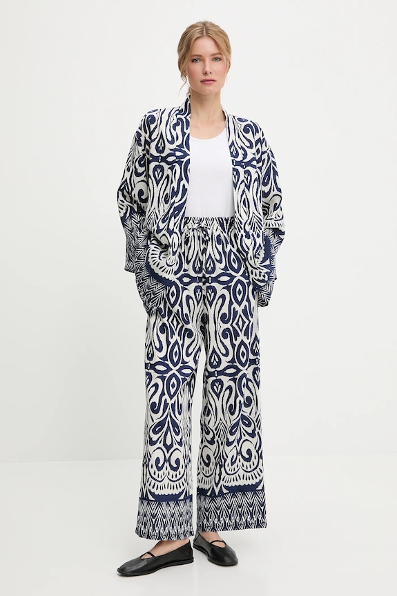 Jakna in hlače Answear.LAB Tkanina mornarsko modra QED3555.ums