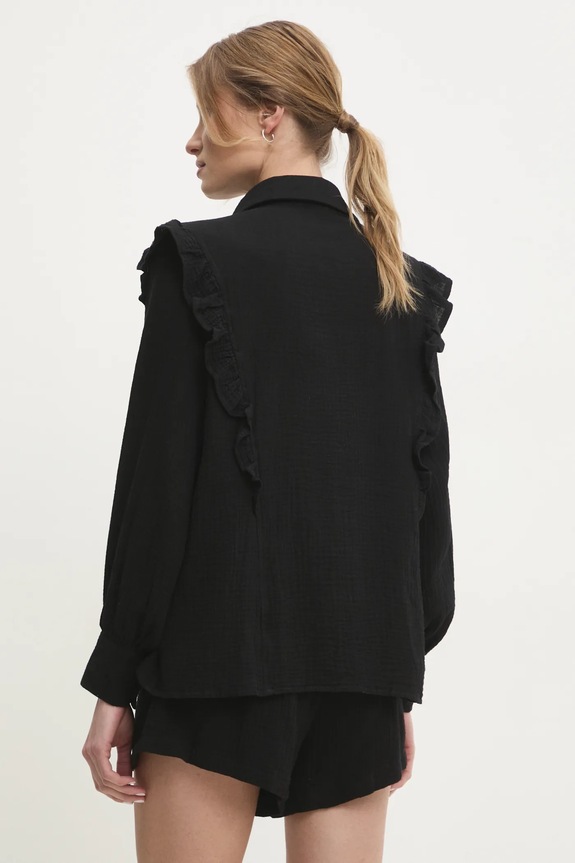 Bombažna srajca in kratke hlače Answear.LAB 8881AB.FKK črna WW25