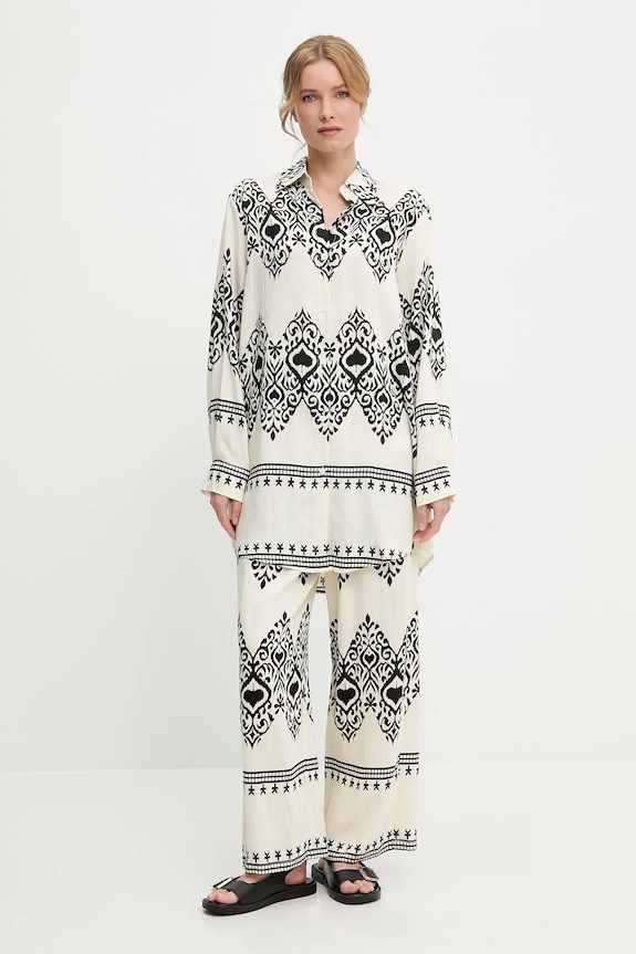 Srajca in hlače Answear.LAB Tkanina bež 70290.fos