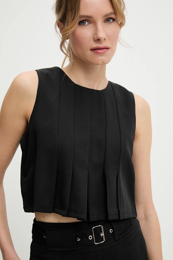 Μπλούζα και φούστα Answear.LAB 94980.hos μαύρο