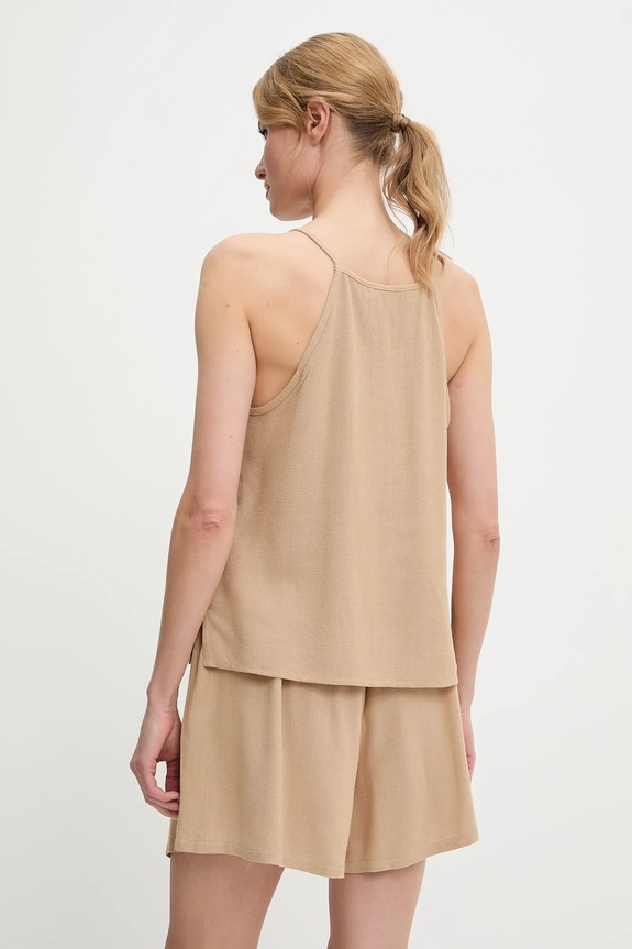 Μπλούζα και σορτς από λινό Answear.LAB μπεζ AG1995.1993.hlk