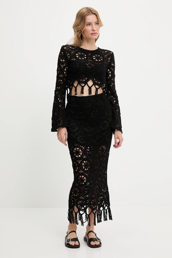 Βαμβακερή μπλούζα και φούστα Answear.LAB βαμβάκι μαύρο 6022.flk