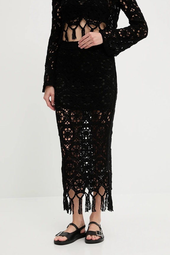 Ρούχα Βαμβακερή μπλούζα και φούστα Answear.LAB 6022.flk μαύρο