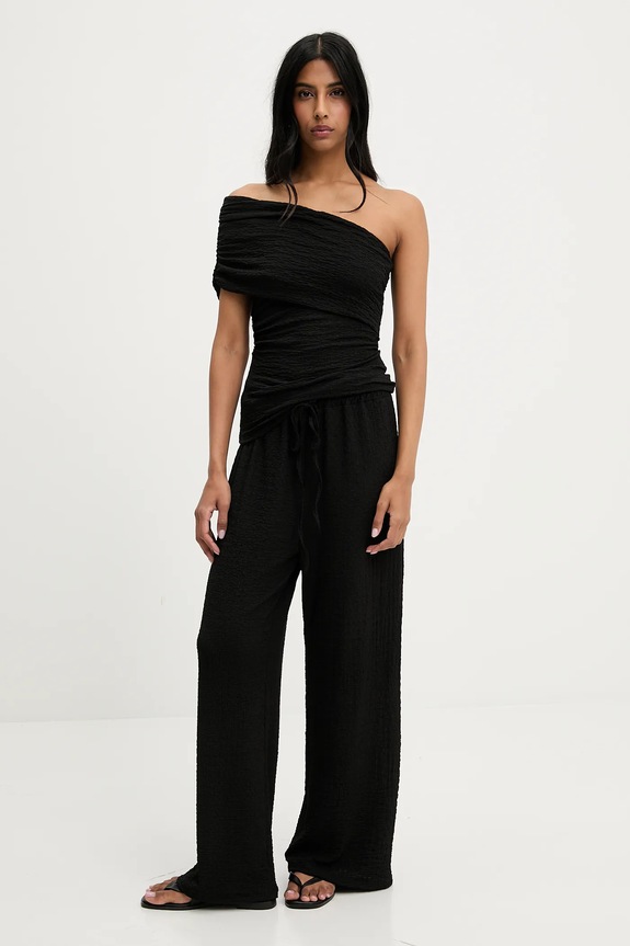 Majica in hlače Answear.LAB Z elastanom črna b9756.9746.fos