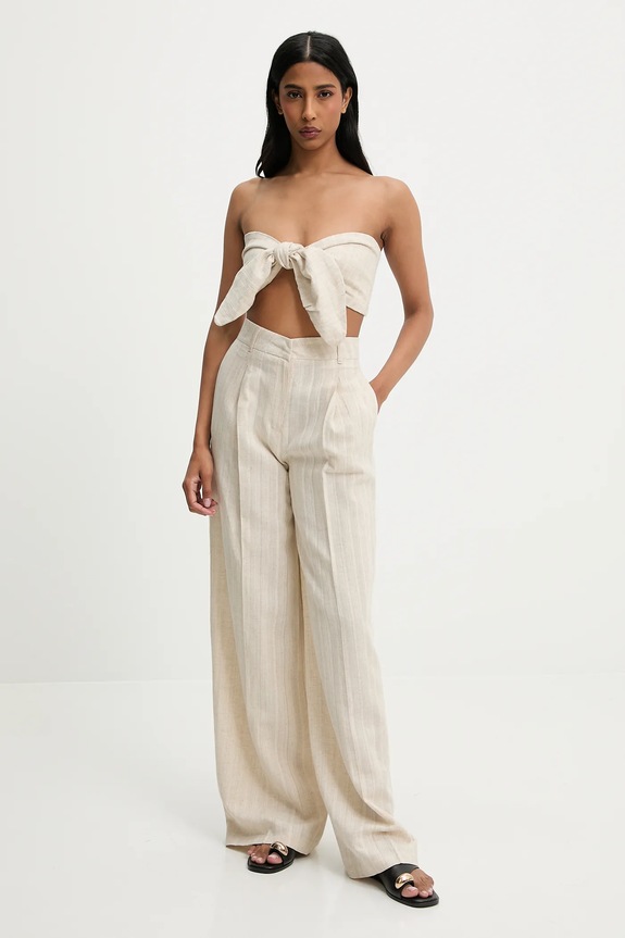 Λινό σετ Answear.LAB ύφασμα μπεζ 6812.tos