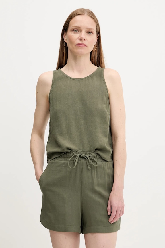 Answear.LAB completo di lino tessuto verde BG838.tos