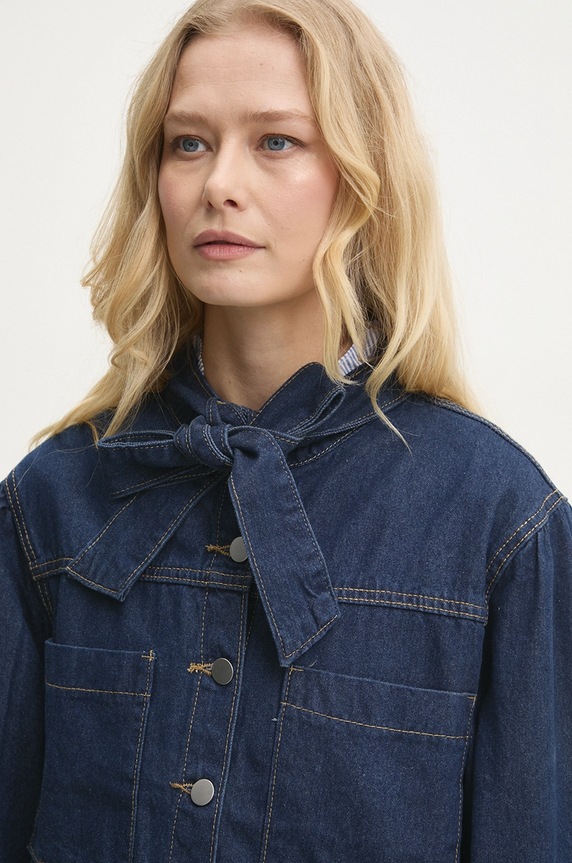 Answear Lab cămașă din denim albastru LR78001.hos
