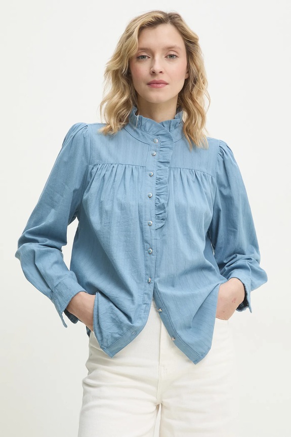 Answear.LAB koszula bawełniana bawełna niebieski 5157.hos