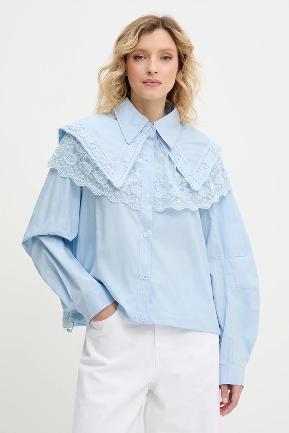 Pamučna košulja Answear.LAB casual plava W33050.ios