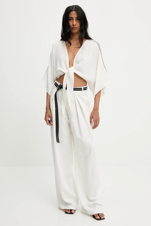 Βαμβακερό πουκάμισο Answear.LAB G28.4950.tos λευκό WW25