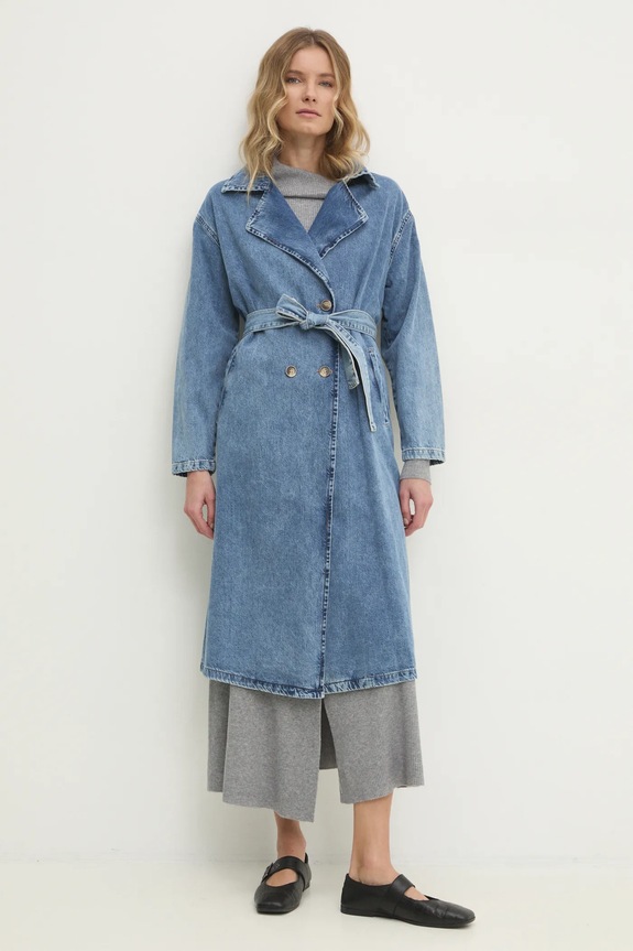 Answear Lab palton jeans sng.92.tos albastru WW25