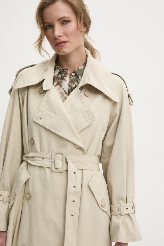 Answear.LAB trencz jeansowy 3492.flk beżowy