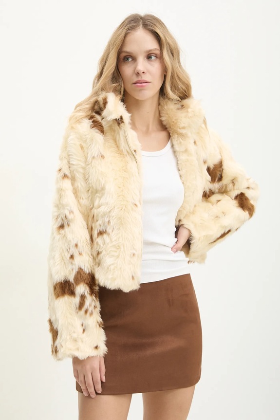 Answear.LAB kurtka bez kaptura beżowy 81223.fos