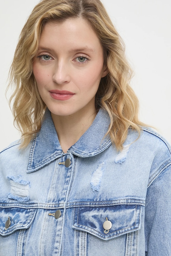 Answear.LAB kurtka jeansowa RD8085.hos niebieski