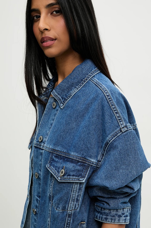 Answear.LAB kurtka jeansowa niebieski rd9006.1.flk