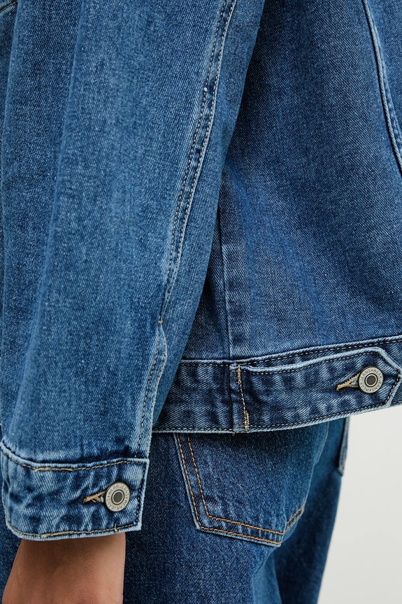 Answear.LAB kurtka jeansowa rd9006.1.flk niebieski