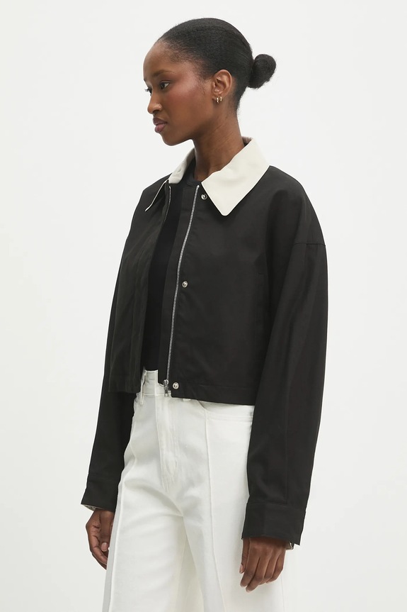 Answear.LAB giacca in cotone non isolato nero 240384.hak