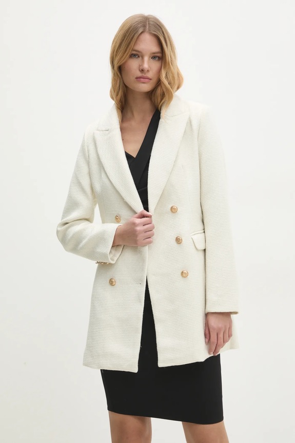 Ρούχα Μπουφάν με μαλλί Answear.LAB v2347e.FLK λευκό