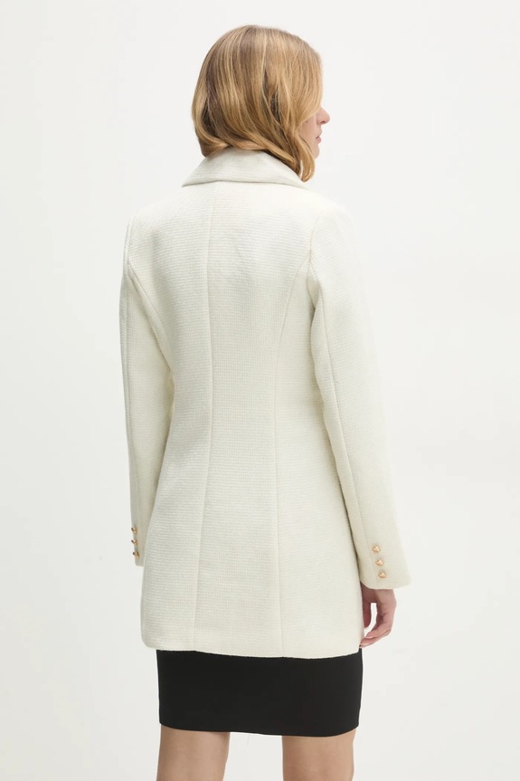 Μπουφάν με μαλλί Answear.LAB λευκό v2347e.FLK