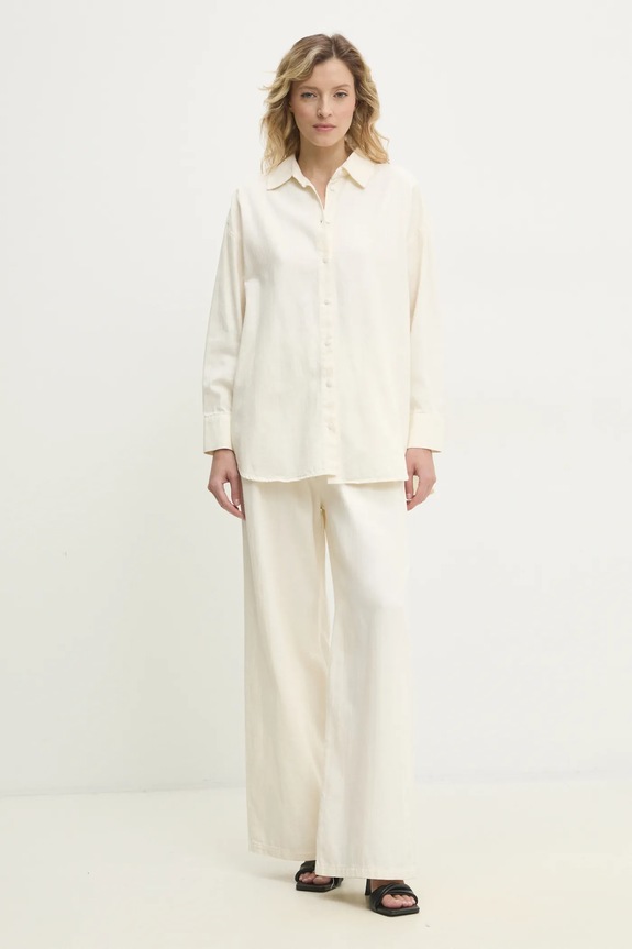 Bombažen komplet Answear.LAB Bombaž bež 244139.TWK