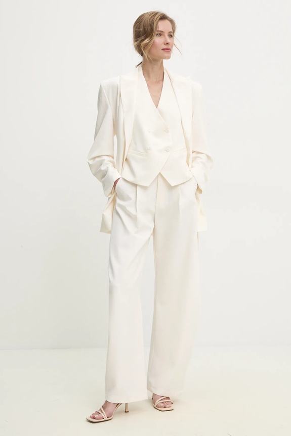 Answear.LAB marynarka LD2217.HWK beżowy WW25